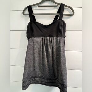 Lululemon Black Sports Bra and tank duo top Size 8